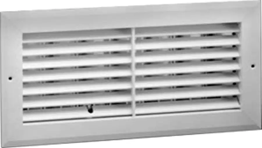 Hart & Cooley 64014 Return Air Grille White 12 x 12 Aluminum Fixed 45 Degree Horiz Return Air