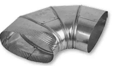 Gray Metal 6-502-0F Flat Oval 90 Degree Elbow 6