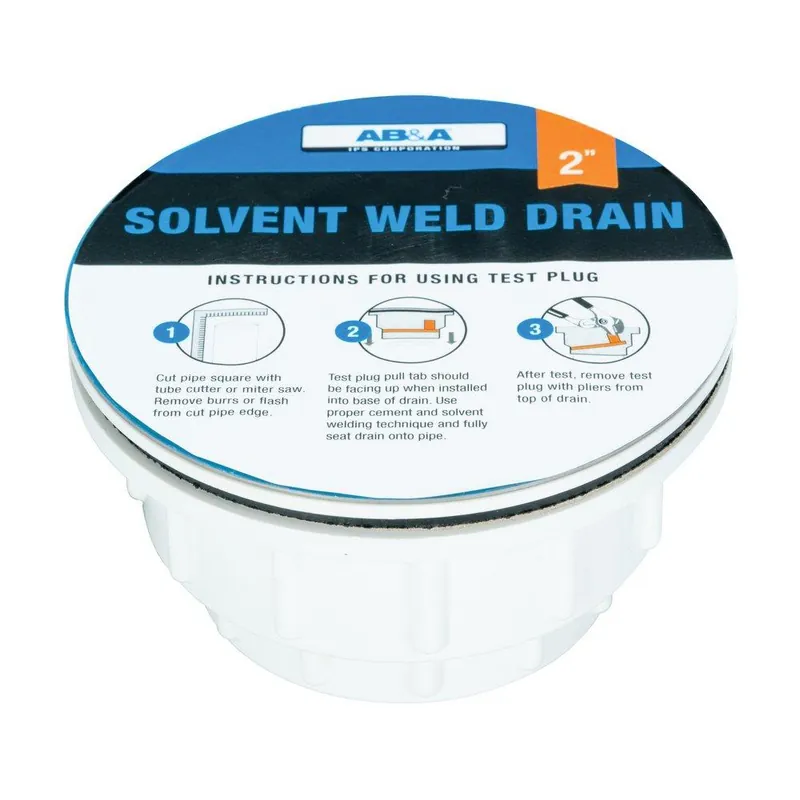 AB & A 63500 2 in. Push On Plastic Stainless Steel Shower Drain