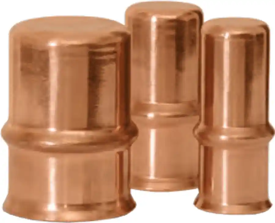 Sporlan 770500 Copper Coupling, 1/4 Crimp ZoomLock Flame-Free PZK-C4-HNBR