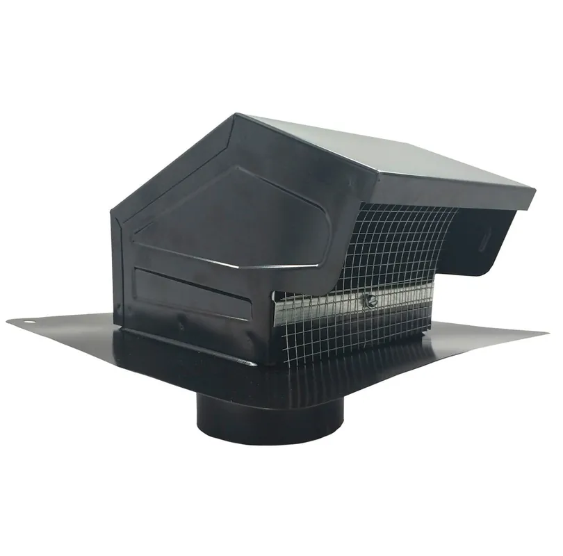 Builder's Best 012634 Roof Vent Cap Metal 6-8 Flush Black