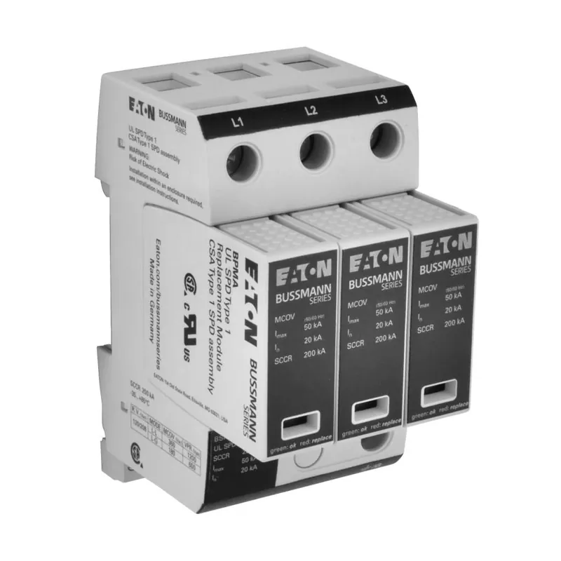 EATON BSPMA3480WYGR Surge Arrestor 277/480 V 3 Poles