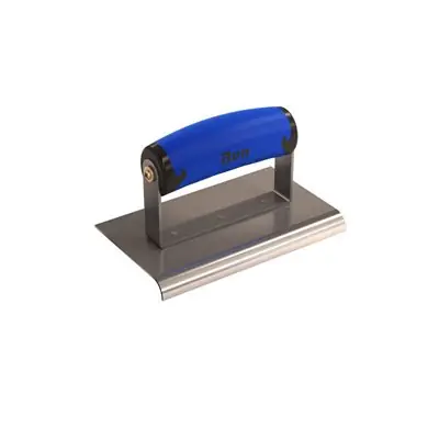 Bon 62-439 Stainless Steel Sidewalk Edger 6 x 3 1/2 - 3/8 Radius 1/2 Depth