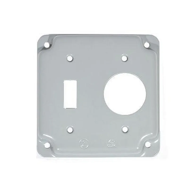 Mulberry Metal Products 11414 4 in. Steel Toggle Single Receptacle Cover
