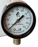 American Granby EIPG1002-4LNL Pressure Gauge Steel 100# 2D 1/4LM NL