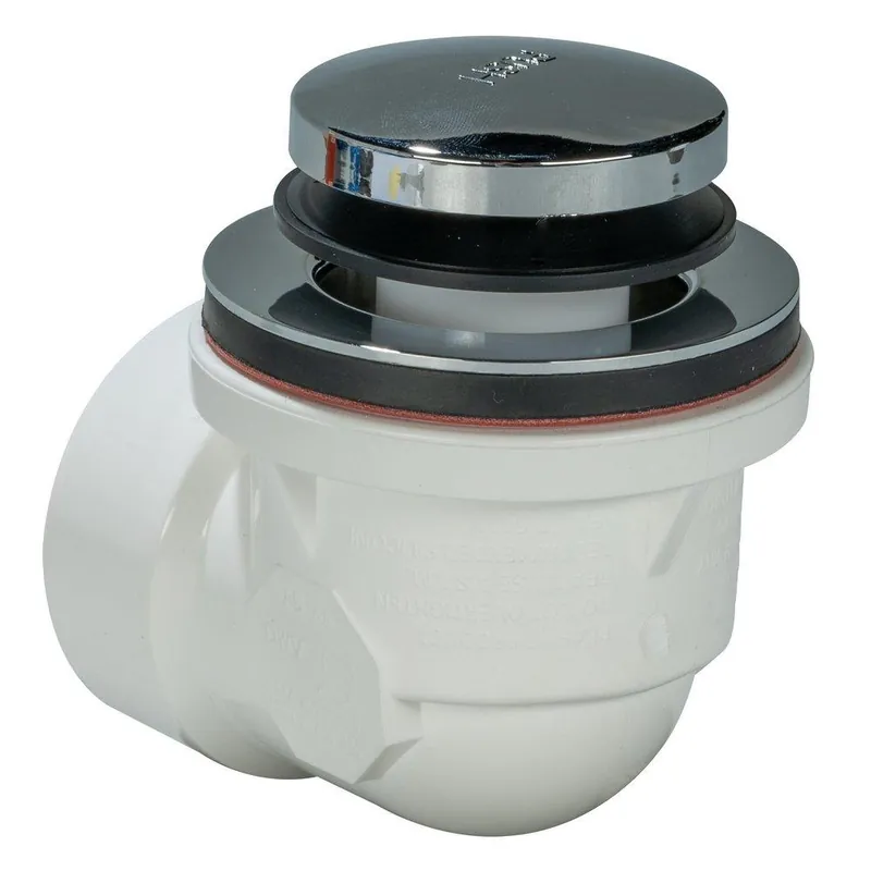 AB & A 62013 Plastic Toe-Tap Drain in Polished Chrome