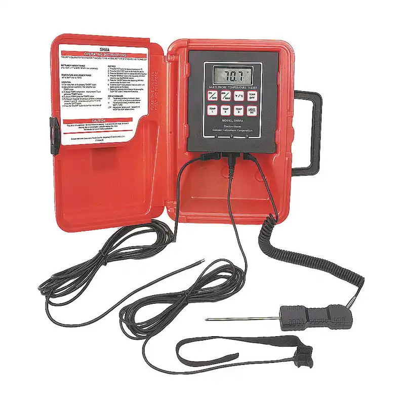 Cooper-Atkins CASH66A-E Plastic Backlit LCD Display Multi-Temperature 3-Zone Thermometer -40 to 300 deg F