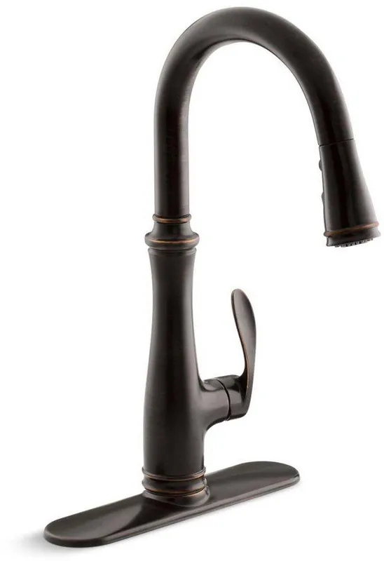 Kohler 560-2BZ Bellera Single Handle Pull Down Kitchen Faucet in Oil Rubbed Bronze