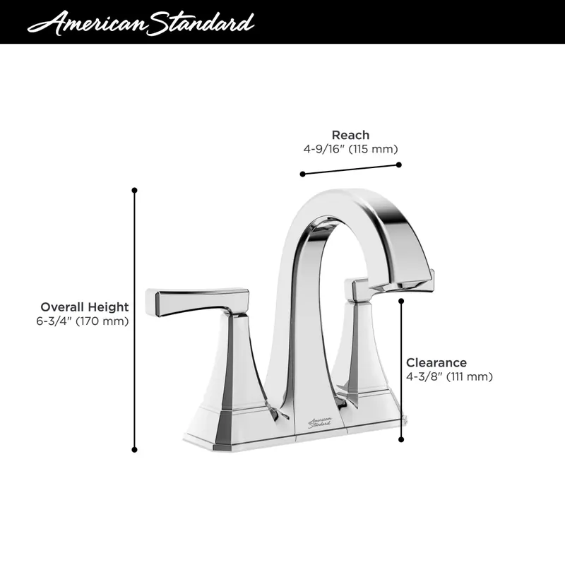 American Standard 7612207.243 Crawford 1.2 gpm Bathroom Faucet with Lever Handles
