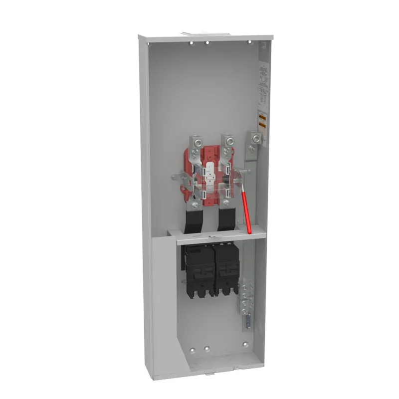 Milbank U5059-X-2/200-K3L Single Position Meter Socket with Main Breaker, 320 Amp, 1 Phase, Ringless, Lever, 4 Term, OH, UG, 240V