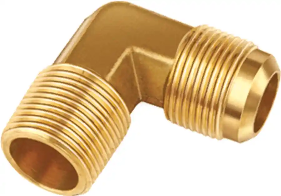 JB Industries E1-6D Brass 90 Degree Elbow 3/8 Flare x 1/2 MPT