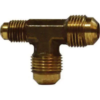 Holyoke Fittings 44R-10108 Brass Reducing Tee 5/8 x 5/8 x 1/2 Flare