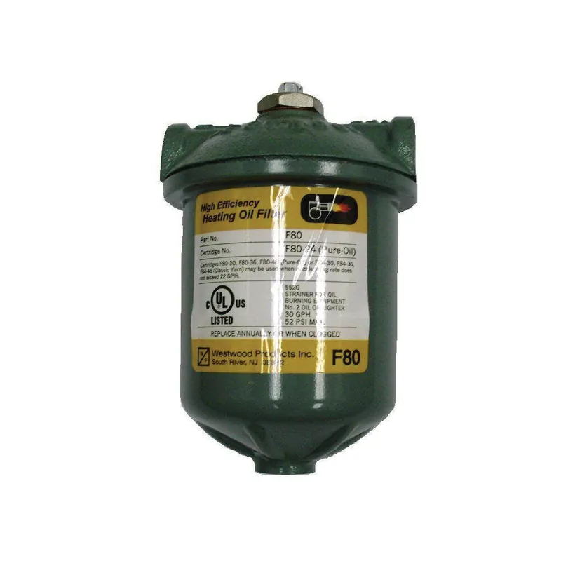 Westwood Products F80 Oil Filter Epoxy Coated Canister Cast Iron Fuel 3/8 FPT x 3/8 FPT