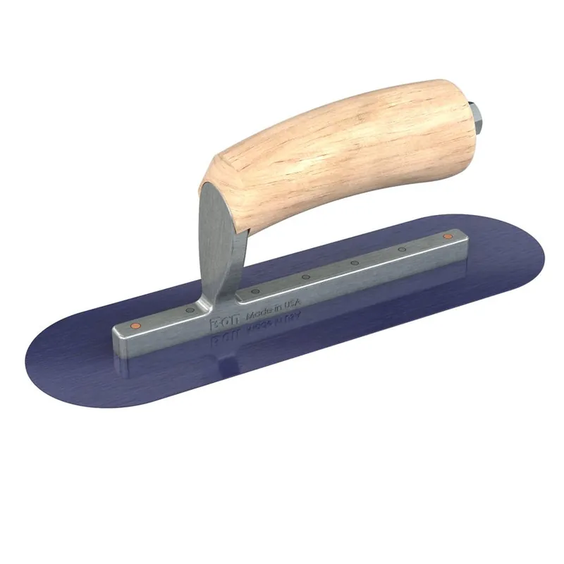 Bon Steel City 66-148 Blue Steel Finishing Trowel - Round End - 10.5 X 3 - 66-148