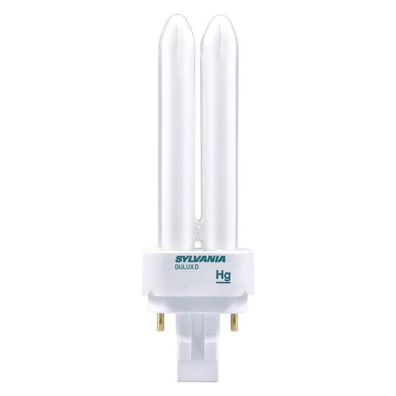 Sylvania 21111 Dulux D 18W T4 Compact Fluorescent 4100 Kelvin Light Bulb with G24d-2 Base