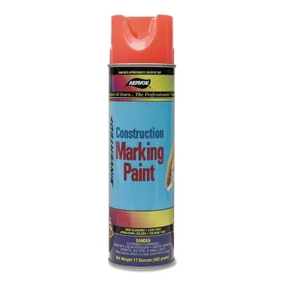 AERVOE 252 Construction Marking Paint 17 oz Yellow Gloss