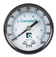 CAMPBELL PGCBM-1-NL Pressure Gauge 100LB 1/4CBM Lead Free