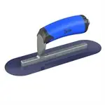 Bon Steel City 67-147 Blue Steel Finishing Trowel - Round End - 10 X 3 - Comfort Wave Handle