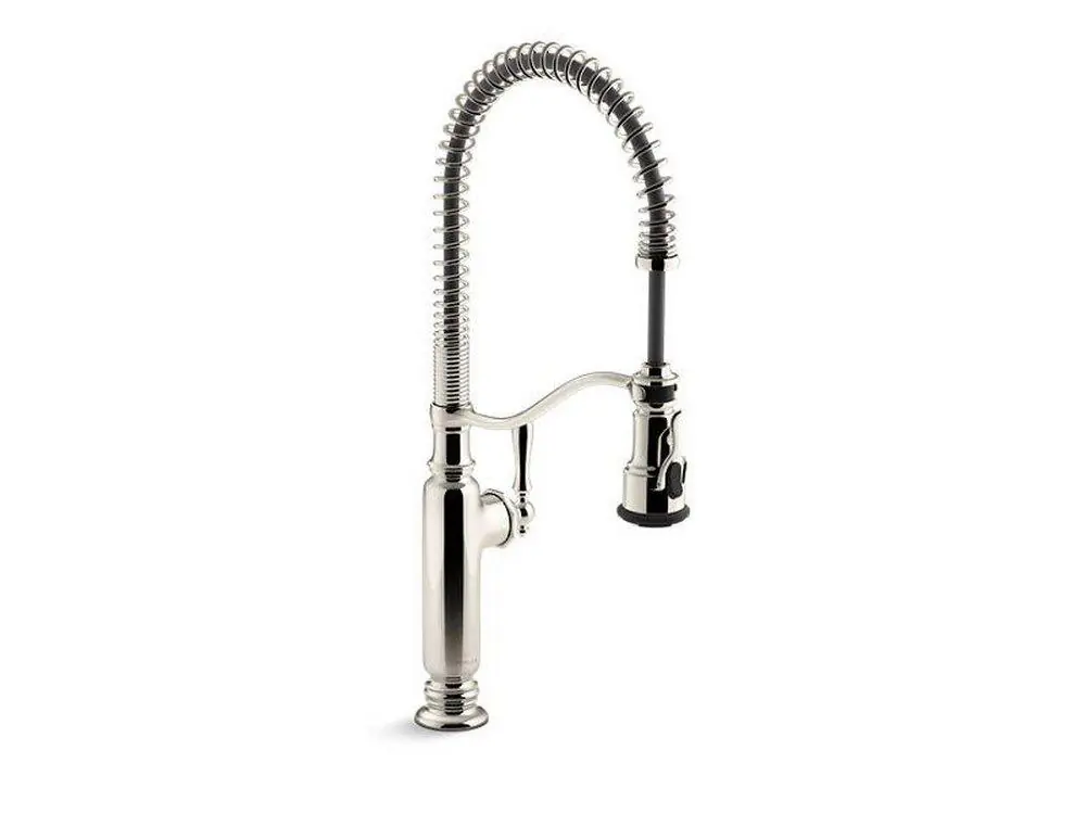 KOHLER 77515-SN Tournant Single Handle Pull Down Kitchen Faucet in Vibrant Polished Nickel