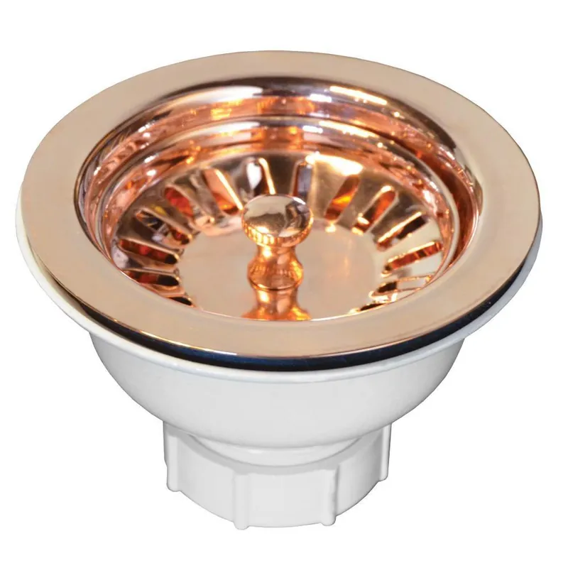 Native Trails DR320-PSC Copper Basket Strainer in Polished Copper