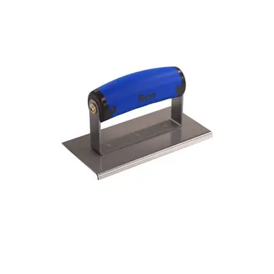 Bon 62-441 Stainless Steel Sidewalk Edger - 6 x 3 - 1/8 Radius 1/4 Depth - Comfort Wave Handle