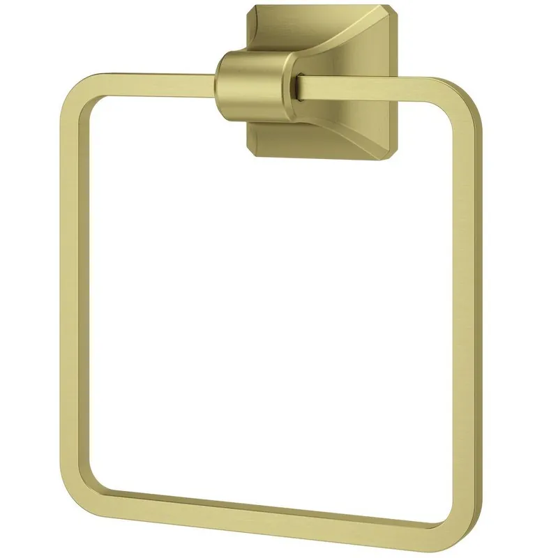 Pfister BRB-FE1BG Park Avenue Rectangular Closed Towel Ring in Brushed Gold