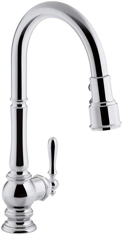 Kohler 99259-CP Artifacts Single Handle Pull Down Kitchen Faucet in Polished Chrome