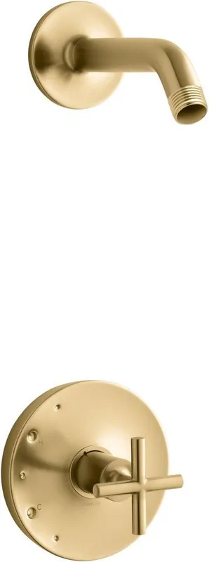 Kohler TLS14422-3-2MB Purist Single Handle Shower Faucet in Vibrant Brushed Moderne Brass (Trim Only)