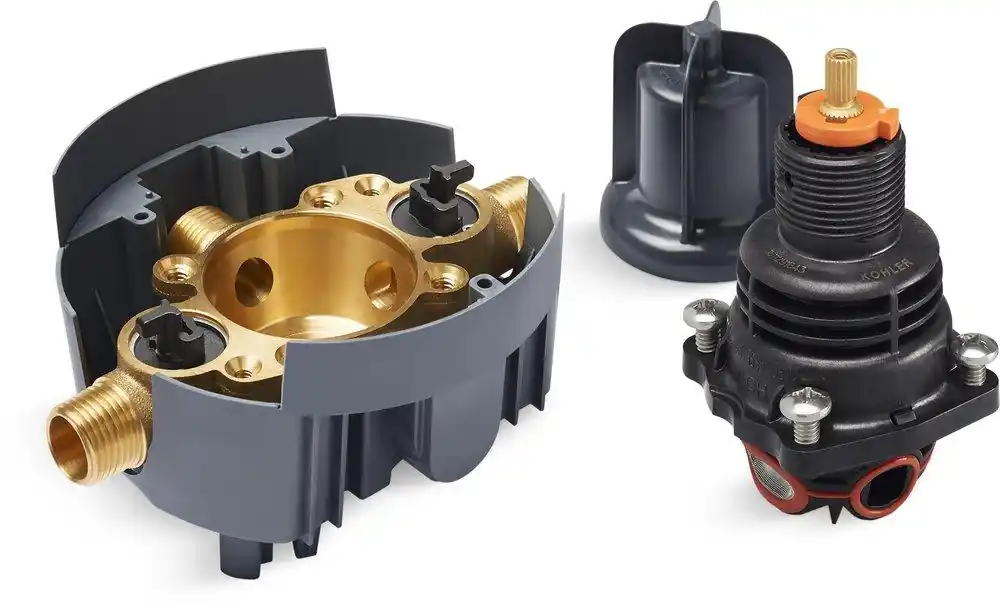 Kohler 28304-KS-NA Rite-Temp Thermostatic Valve Body and Cartridge Kit with Service Stops