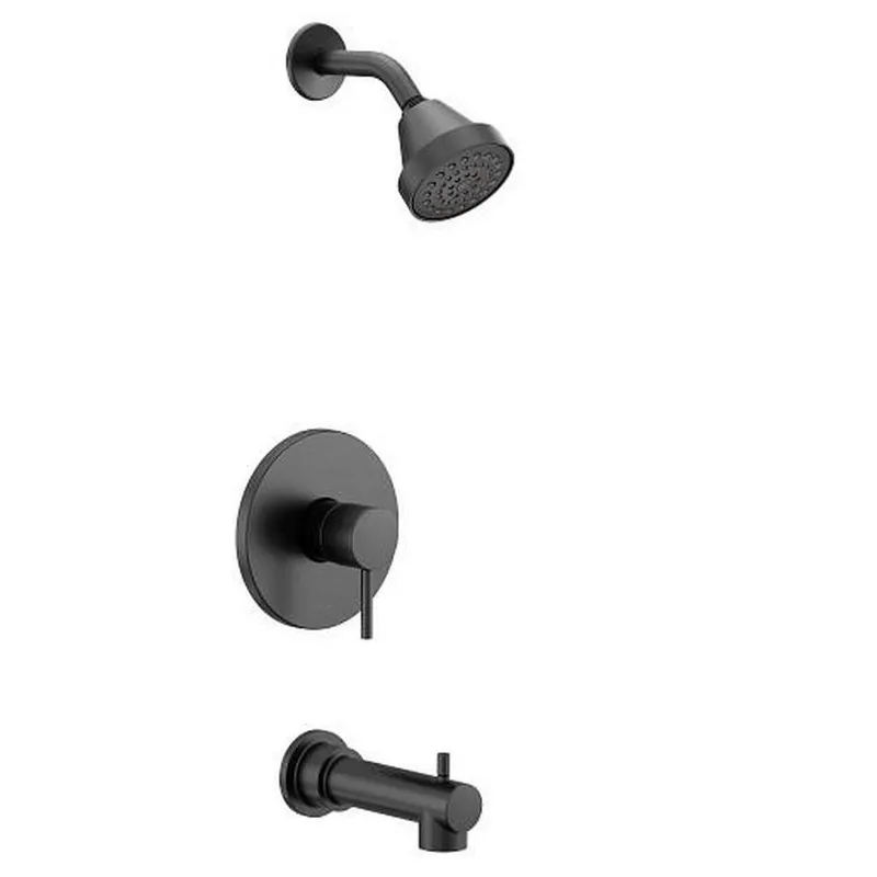 Moen UT2193EPBL Align One Handle Single Function Bathtub & Shower Faucet in Matte Black (Trim Only)