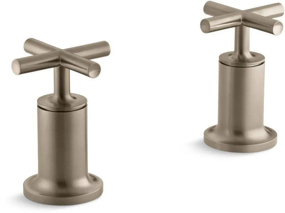 KOHLER T14429-3-BV Purist Deckmount High Flow Bath Valve Trim with Double Cross Handle