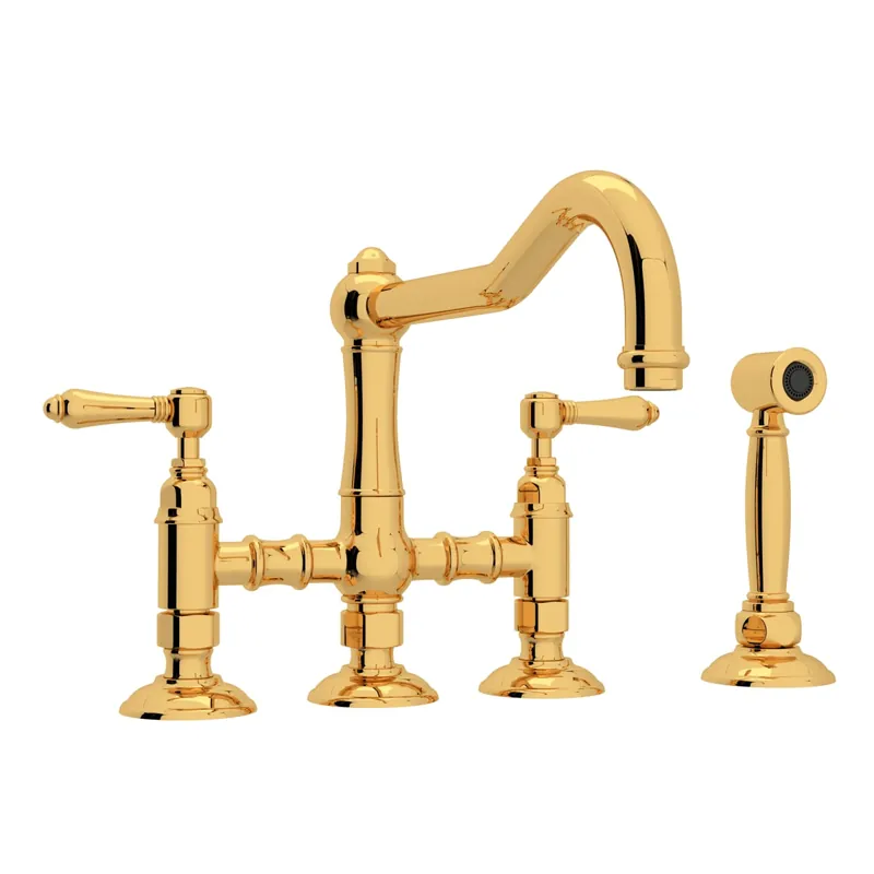 Rohl A1458LMWSIB-2 Acqui Bridge Kitchen Faucet With Side Spray (EA)