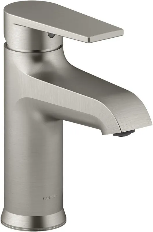 Kohler 97060-4-BN Hint Single Handle Monoblock Bathroom Sink Faucet in Vibrant Brushed Nickel