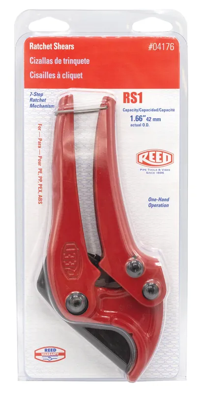 Reed 04176 RS1 Ratchet Shear 1-1/4 in Nominal Steel Cutting Edge