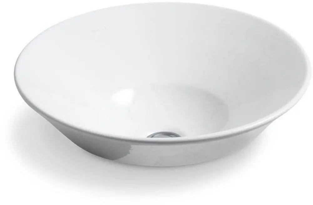 Kohler 2200-0 Conical Bell 16-1/4 x 16-1/4 in. Round Dual Mount Bathroom Sink