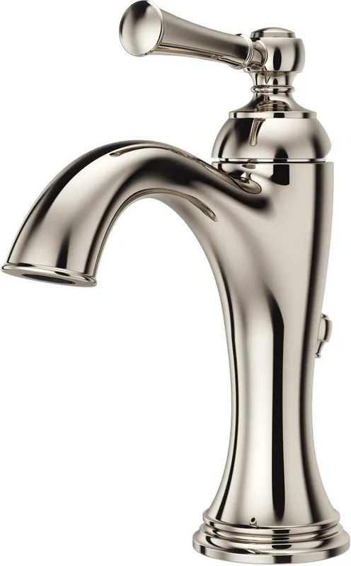 Pfister LG42-TB0D Tisbury Single Handle Monoblock Bathroom Sink Faucet in Polished Nickel