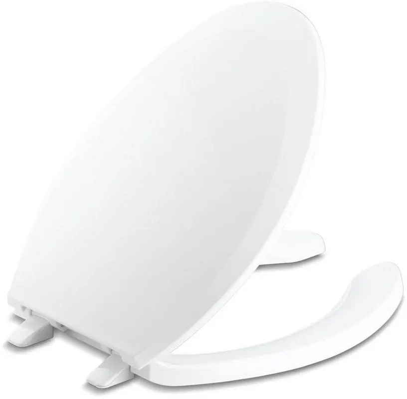 Kohler 4650-0 Lustra Elongated Open Front Toilet Seat with Cover in White