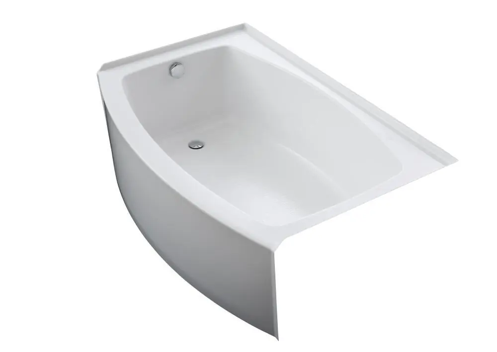 KOHLER 1100-LA-0 Expanse 60 in. x 38 in. Soaker Alcove Bathtub with Left Drain