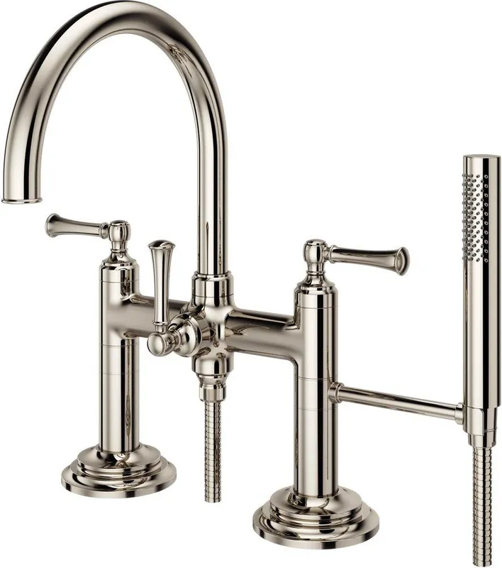 Pfister LG6-2TBD Tisbury Two Handle Roman Tub Faucet with Handshower in Polished Nickel