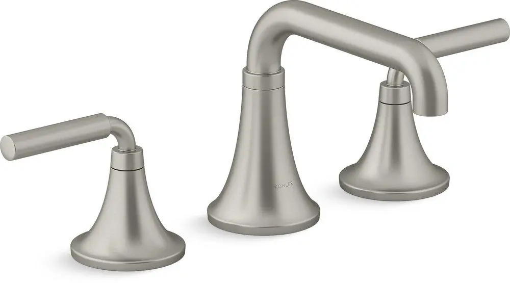 KOHLER 27416-4-BN Tone Two Handle Widespread Bathroom Sink Faucet in Vibrant Brushed Nickel