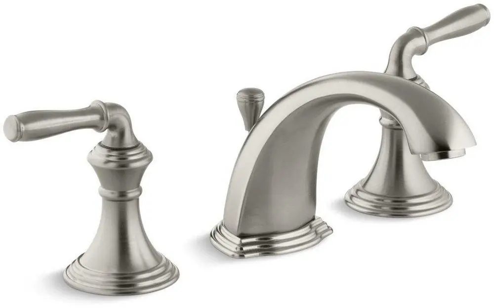 Kohler 394-4-BN Devonshire Two Handle Widespread Bathroom Sink Faucet in Vibrant Brushed Nickel