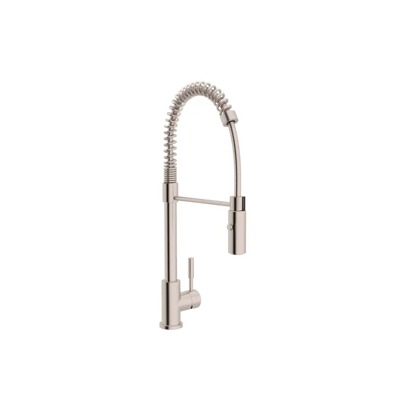Rohl R7521SB Lux Pre-Rinse Pull-Down Kitchen Faucet in Brushed Stainless Steel