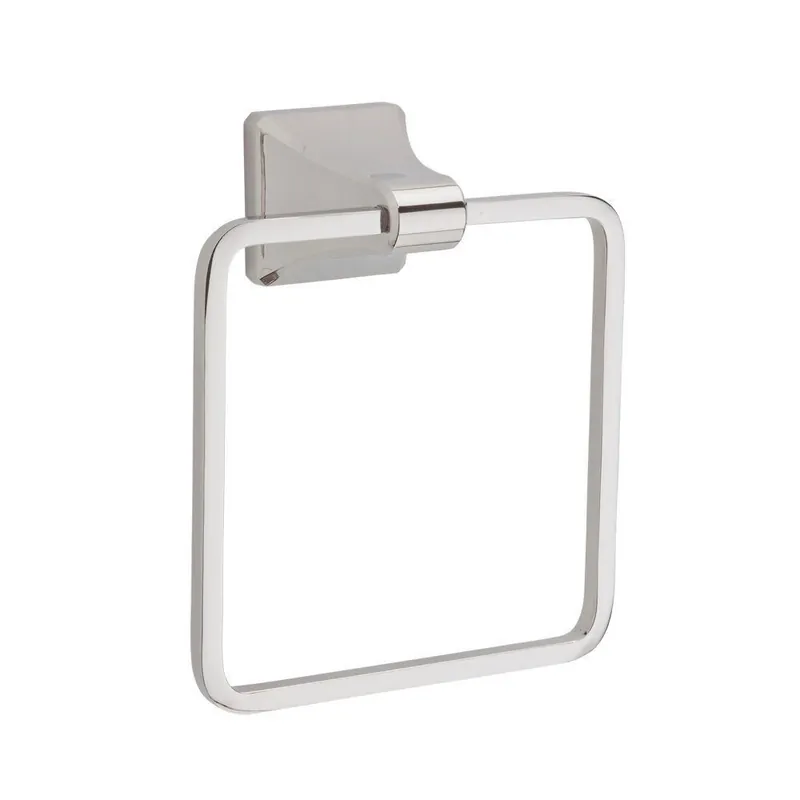 Pfister BRB-FE1D Park Avenue Rectangular Closed Towel Ring in Polished Nickel