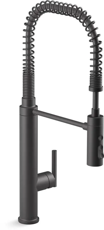 KOHLER 24982-BL Purist Single Handle Kitchen Faucet in Matte Black