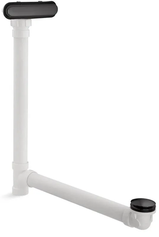 KOHLER 7272-BL ClearFlo Plastic Toe-Tap Drain in Matte Black