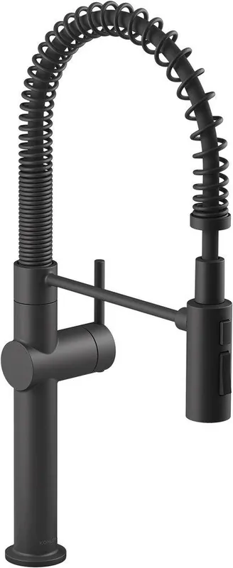 Kohler 22973-BL Crue Single Handle Pull Down Kitchen Faucet in Matte Black