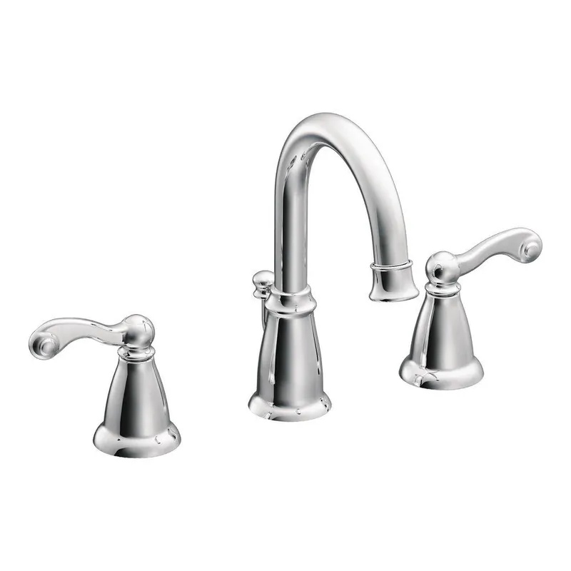 Moen WS84004 Traditional Two Handle Widespread Bathroom Sink Faucet in Polished Chrome