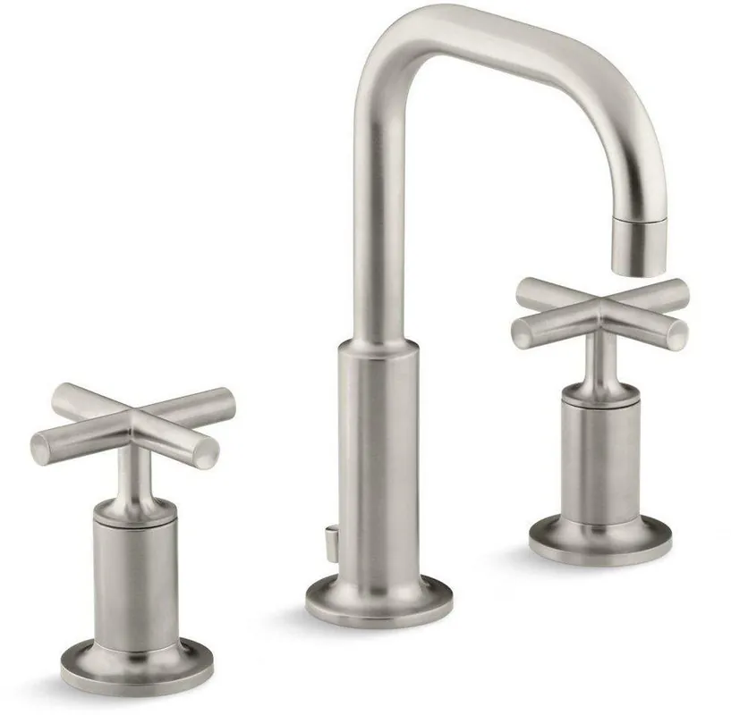 Kohler 14406-3-BN Purist Two Handle Widespread Bathroom Sink Faucet