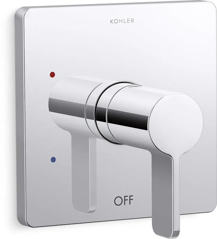 Kohler TS23501-4-CP Parallel Single Handle Pressure Balancing Valve Trim in Polished Chrome