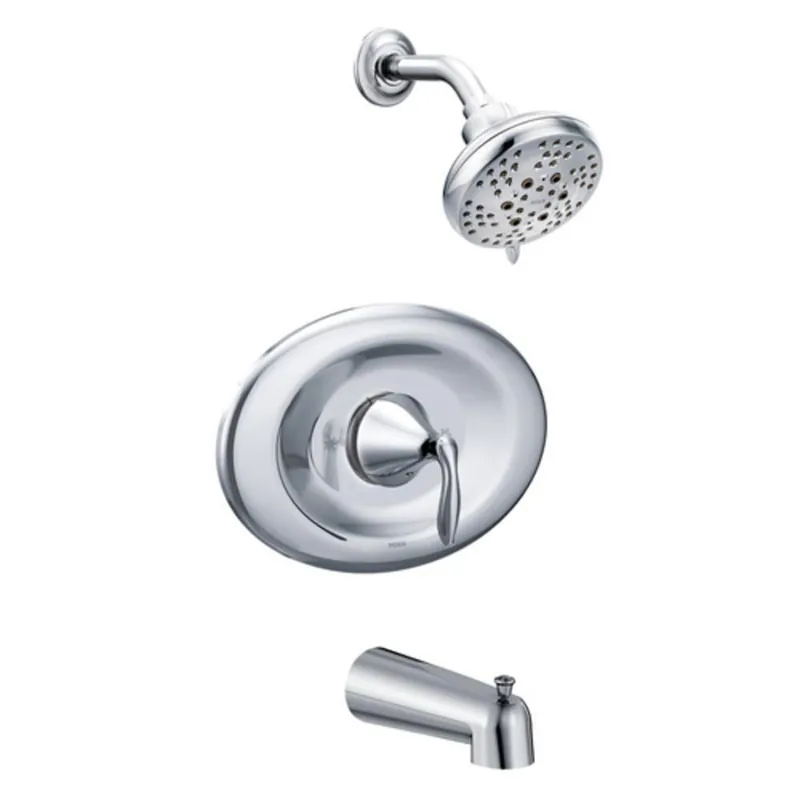 Moen T2139EP Eva Single Handle Multi Function Bathtub & Shower Faucet in Chrome (Trim Only)